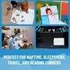 imageJay Franco Kids Nap Mat with Embedded Pillow ampamp Blanket  Soft 46quotx20quot Microfiber Sleeping Bag with Name Tag ampamp Handle for School Travel Sleepover Gray  Star WarsBlue  Bluey