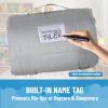 imageJay Franco Kids Nap Mat with Embedded Pillow ampamp Blanket  Soft 46quotx20quot Microfiber Sleeping Bag with Name Tag ampamp Handle for School Travel Sleepover Gray  Star WarsBlue  Monster Jam