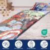 imageJay Franco Kids Slumber Bag and Pillow  54 x 27 Inch Comfy Indoor Sleeping Bag for School and Sleepovers 2 Piece Set Blue  Star WarsBlue  Avengers