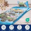 imageJay Franco Kids Slumber Bag and Pillow  54 x 27 Inch Comfy Indoor Sleeping Bag for School and Sleepovers 2 Piece Set Blue  Star WarsBlue  Monster Jam
