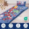 imageJay Franco Kids Slumber Bag and Pillow  54 x 27 Inch Comfy Indoor Sleeping Bag for School and Sleepovers 2 Piece Set Blue  Star WarsBlue  Spidey  His Amazing Friends