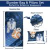 imageJay Franco Kids Slumber Bag and Pillow  54 x 27 Inch Comfy Indoor Sleeping Bag for School and Sleepovers 2 Piece Set Blue  Star WarsBlue  Star Wars