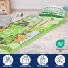 imageJay Franco Kids Slumber Bag and Pillow  54 x 27 Inch Comfy Indoor Sleeping Bag for School and Sleepovers 2 Piece Set Blue  Star WarsGreen  Minecraft