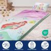 imageJay Franco Kids Slumber Bag and Pillow  54 x 27 Inch Comfy Indoor Sleeping Bag for School and Sleepovers 2 Piece Set Blue  Star WarsMulti  the Little Mermaid
