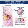 imageJay Franco Kids Slumber Bag and Pillow  54 x 27 Inch Comfy Indoor Sleeping Bag for School and Sleepovers 2 Piece Set Blue  Star WarsPink  Princess