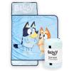 imageJay Franco Kids Nap Mat with Embedded Pillow ampamp Blanket  Soft 46quotx20quot Microfiber Sleeping Bag with Name Tag ampamp Handle for School Travel Sleepover Gray  Star WarsBlue  Bluey