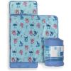 imageJay Franco Kids Nap Mat with Embedded Pillow ampamp Blanket  Soft 46quotx20quot Microfiber Sleeping Bag with Name Tag ampamp Handle for School Travel Sleepover Gray  Star WarsBlue  Lilo  Stitch