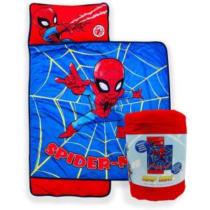 imageJay Franco Kids Nap Mat with Embedded Pillow ampamp Blanket  Soft 46quotx20quot Microfiber Sleeping Bag with Name Tag ampamp Handle for School Travel Sleepover Gray  Star WarsBlue  Spiderman