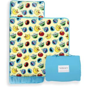 imageJay Franco Kids Nap Mat with Embedded Pillow ampamp Blanket  Soft 46quotx20quot Microfiber Sleeping Bag with Name Tag ampamp Handle for School Travel Sleepover Gray  Star WarsMulti  Sesame Street