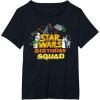 imageStar Wars Classic Movie Characters Retro Toon Birthday Squad TShirtBlack