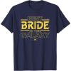 imageStar Wars Best Bride in the Galaxy Honeymoon Wedding Party TShirtNavy Blue