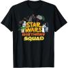 imageStar Wars Classic Movie Characters Retro Toon Birthday Squad TShirtBlack