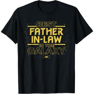 imageStar Wars Best FatherinLaw in the Galaxy Fathers Day TShirtBlack