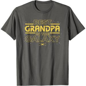imageStar Wars Best Grandpa in the Galaxy Birthday Fathers Day TShirtAsphalt Grey