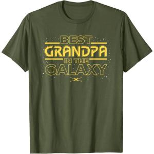 imageStar Wars Best Grandpa in the Galaxy Birthday Fathers Day TShirtOlive Green