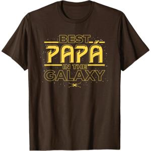 imageStar Wars Best Pap in the Galaxy Birthday Da del Padre TShirtBrown