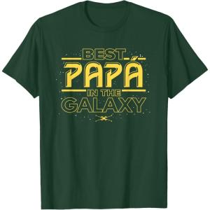 imageStar Wars Best Pap in the Galaxy Birthday Da del Padre TShirtDark Green