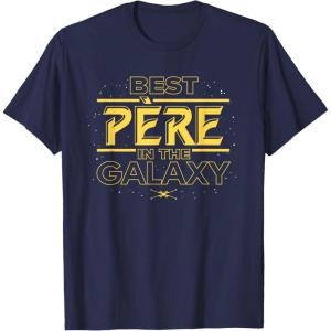 imageStar Wars Best Pre in the Galaxy Birthday La Fte des Pres TShirtNavy Blue