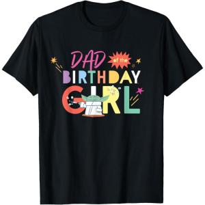 imageStar Wars Grogu Mandalorian Toon Dad of the Birthday Girl TShirtBlack
