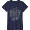 imageStar Wars The Empire Strikes Back Boba Fett Vintage Portrait TShirtNavy Blue