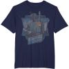 imageStar Wars The Empire Strikes Back Boba Fett Vintage Portrait TShirtNavy Blue