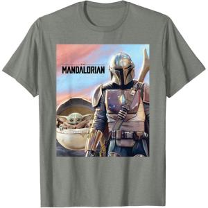 imageStar Wars The Mandalorian The Child Painting TShirtOlive Heather