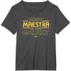 imageStar Wars Best Maestra in the Galaxy Teacher Gift Spanish TShirtDark Heather Grey