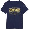imageStar Wars Best Maestra in the Galaxy Teacher Gift Spanish TShirtNavy Blue