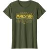imageStar Wars Best Maestra in the Galaxy Teacher Gift Spanish TShirtOlive Green