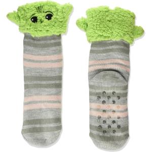 imageSTAR WARS Womens The Mandalorian Cozy Warmer SocksGrey3d Ears