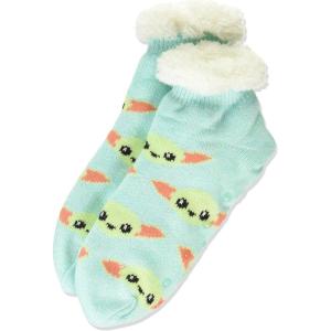 imageSTAR WARS Womens The Mandalorian Short Cozy Warmer SocksBlue Turq