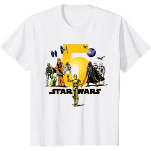 imageStar Wars Classic Characters Fifth Birthday 5 Years Old TShirtWhite