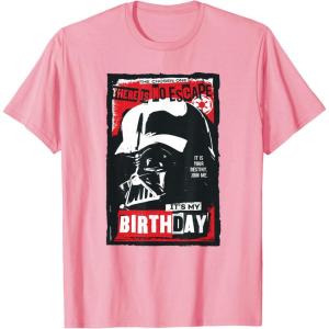 imageStar Wars Darth Vader There is No Escape Its My Birthday TShirtPink