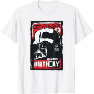 imageStar Wars Darth Vader There is No Escape Its My Birthday TShirtWhite