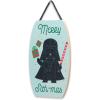 imageDisney Star Wars Merry Force Be With You Hanging Metal Sign  Fun Star Wars Christmas Decoration for HomeBlack