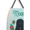 imageDisney Star Wars Merry Force Be With You Hanging Metal Sign  Fun Star Wars Christmas Decoration for HomeBlack