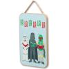 imageDisney Star Wars Merry Force Be With You Hanging Metal Sign  Fun Star Wars Christmas Decoration for HomeBlueGreen