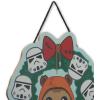 imageDisney Star Wars Merry Force Be With You Hanging Metal Sign  Fun Star Wars Christmas Decoration for HomeGreen