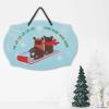imageDisney Star Wars Merry Force Be With You Hanging Metal Sign  Fun Star Wars Christmas Decoration for HomeLight Blue