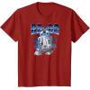 imageStar Wars  R2D2 Chrome Logo Style TShirtCranberry Red