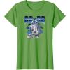 imageStar Wars  R2D2 Chrome Logo Style TShirtGrass Green