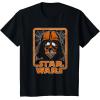 imageStar Wars Halloween Darth Vader Spiderweb Orange TShirtBlack