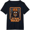 imageStar Wars Halloween Darth Vader Spiderweb Orange TShirtBlack