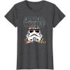 imageStar Wars Halloween Stormtrooper Candy Bucket Helmet TShirtDark Heather Grey
