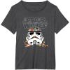 imageStar Wars Halloween Stormtrooper Candy Bucket Helmet TShirtDark Heather Grey