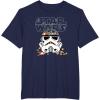 imageStar Wars Halloween Stormtrooper Candy Bucket Helmet TShirtNavy Blue