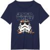 imageStar Wars Halloween Stormtrooper Candy Bucket Helmet TShirtNavy Blue