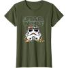 imageStar Wars Halloween Stormtrooper Candy Bucket Helmet TShirtOlive Green