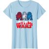 imageStar Wars R2D2 Droid  Logo in Red White ampamp Blue USA America TShirtBaby Blue