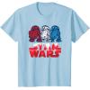 imageStar Wars R2D2 Droid  Logo in Red White ampamp Blue USA America TShirtBaby Blue